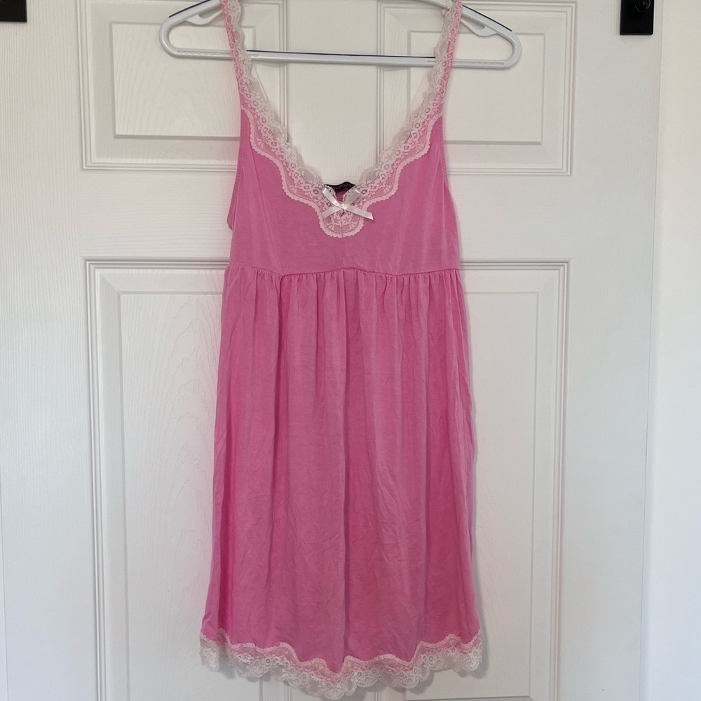 Pink Lace Lingerie Slip Dress - Picture 5 of 9